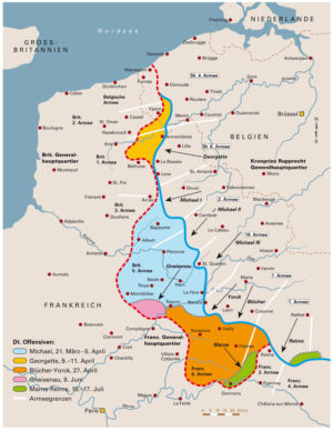 Die deutschen Offensiven an der Westfront 1918