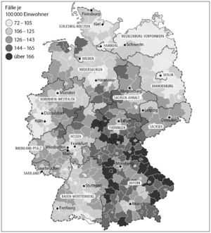 Operations of the knee in Germany