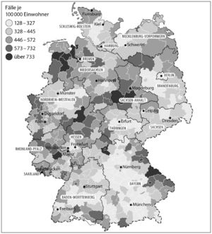 Operations of tonsils in Germany