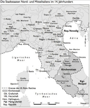 Nord- und Mittelitalien im 14. Jahrhundert