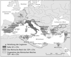 Roman legions in the year of 44