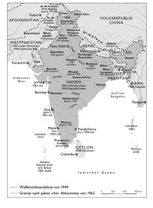 Indien 1947 bis 1965