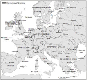 Europas Steinkohlevorkommen 1875