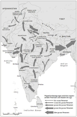 Indiens Migrationsbewegung 1931