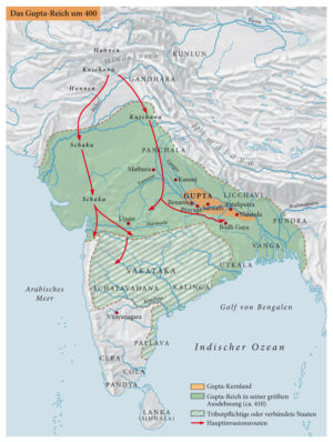 The Gupta empire around 400