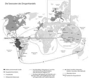 Drug trafficking routes