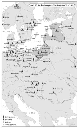 Spread of Christianity 10-13 century