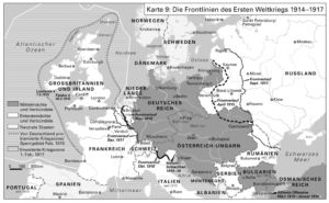 Die Forntlinien des Ersten Weltkriegs 1914-1917